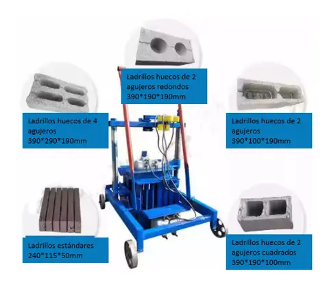 máquina de hacer bloques de cemento manual