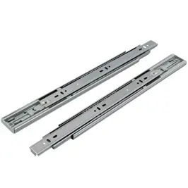 Acero inoxidable 45mm de ancho de tres secciones guias para cajones con amortiguador