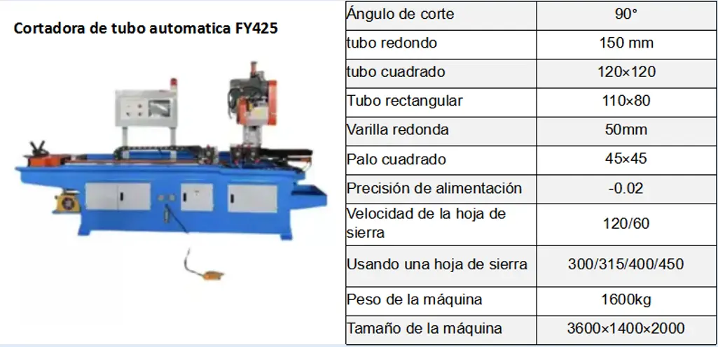 Cortadora de tubos FY425