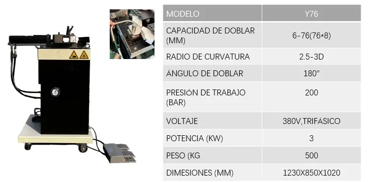  dobladora de tubos hidráulica Y76