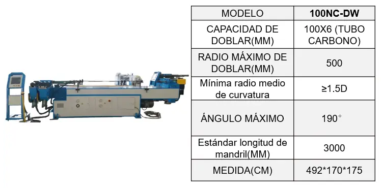 Dobladora De Tubos 100NC-DW