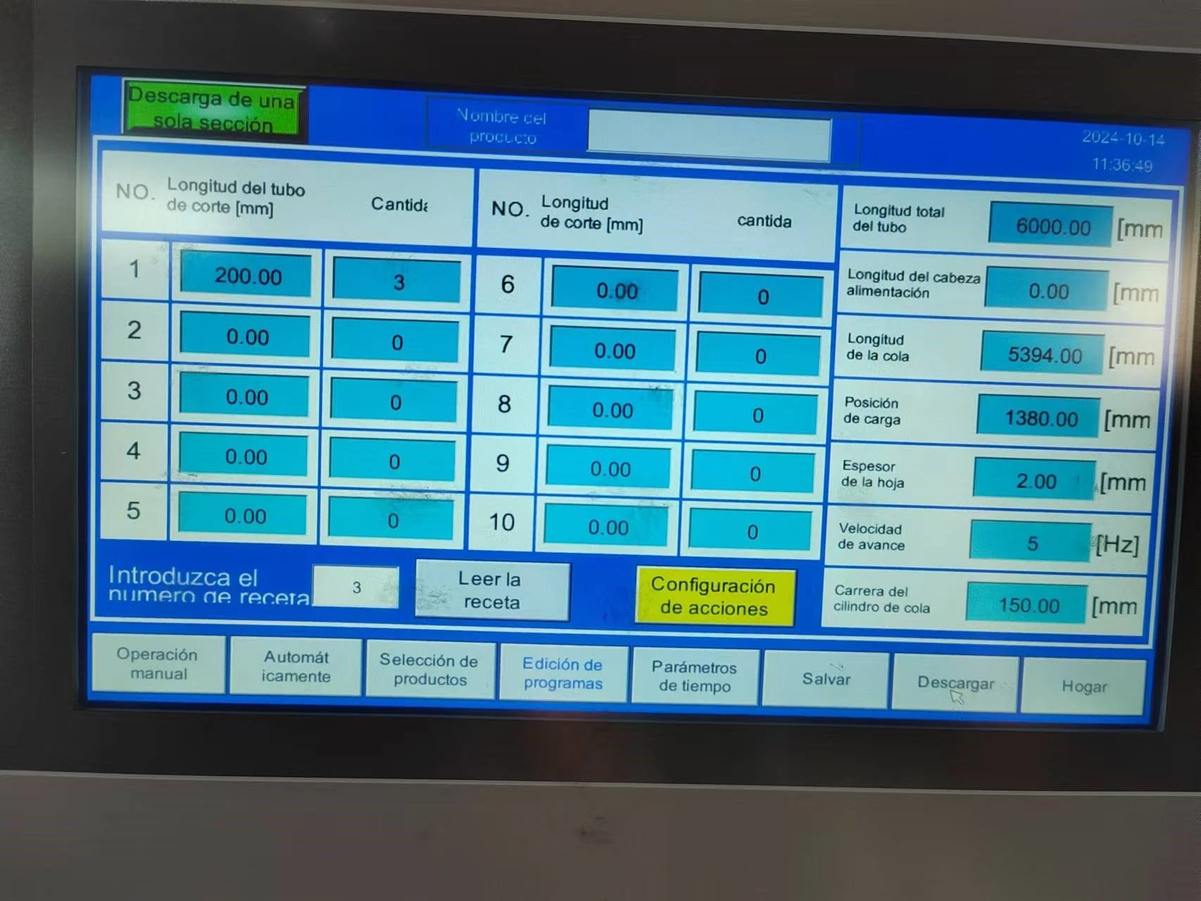 edición de programaciones edición de programaciones